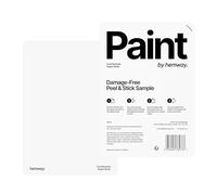 Hemway Bright White Peel & Stick Sample Interior Paint, A5 Swatch