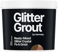 Hemway Bronze Brown Glitter with Brown Grout 2.5L / 4.5kg Ready Mixed Glitter Grout & Fix | Floor, Wall & Tile Adhesive, Water-Resistant, Anti-Mould, Easy to Use & Fast-Drying