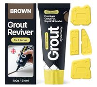 Hemway Brown Grout Reviver Kit 400g with 4 Piece Profiling Tool Kit
