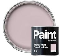 Hemway Candy Floss Pink Paint 2.5 L, Indoor Matt Finish, One Coat, Wall Paint, Acrylic & Water-Based Emulsion, Quick Dry & High Coverage for the Kitchen, Bathroom & Bedroom Walls & Ceiling
