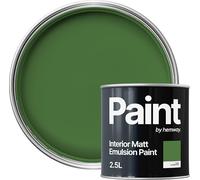 Hemway Caterpillar Green Paint 2.5 L, Indoor Matt Finish, One Coat, Wall Paint, Acrylic & Water-Based Emulsion, Quick Dry & High Coverage for the Kitchen, Bathroom & Bedroom Walls & Ceiling