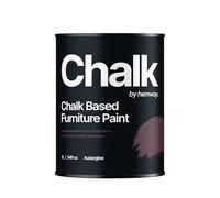 Hemway - Chalk Based Furniture Paint - Aubergine Purple 1 L | Chalky Matt Shabby Chic Finish for Interior & Exterior Home Decor | Quick Dry & All-in-one
