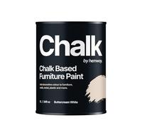 Hemway - Chalk Based Furniture Paint - Buttercream White 1 L | Chalky Matt Shabby Chic Finish For Interior & Exterior Home Decor | Quick Dry & All-in-one