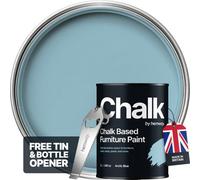 Hemway Chalk Based Furniture Paint Flat Matt Arctic Blue 1L Shabby Chic, Chalky Finish, Interior, Walls, Wood, Quick Dry