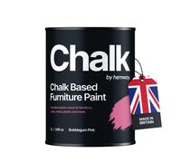 Hemway Chalk Based Furniture Paint Flat Matt Bubblegum Pink 1L Shabby Chic, Chalky Finish, Interior, Walls, Wood, Quick Dry