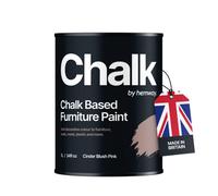 Hemway Chalk Based Furniture Paint Flat Matt Cinder Blush Pink 1L Shabby Chic, Chalky Finish, Interior, Walls, Wood, Quick Dry