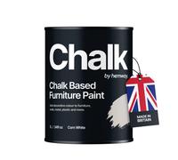 Hemway Chalk Based Furniture Paint Flat Matt Corn White 1L Shabby Chic, Chalky Finish, Interior, Walls, Wood, Quick Dry