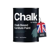 Hemway Chalk Based Furniture Paint Flat Matt Dark Teal Blue 1L Shabby Chic, Chalky Finish, Interior, Walls, Wood, Quick Dry