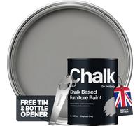 Hemway Chalk Based Furniture Paint Flat Matt Elephant Grey 1L Shabby Chic, Chalky Finish, Interior, Walls, Wood, Quick Dry