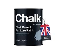 Hemway Chalk Based Furniture Paint Flat Matt Grey Blue 1L Shabby Chic, Chalky Finish, Interior, Walls, Wood, Quick Dry