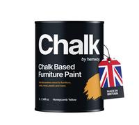 Hemway Chalk Based Furniture Paint Flat Matt Honeycomb Yellow 1L Shabby Chic, Chalky Finish, Interior, Walls, Wood, Quick Dry