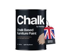 Hemway Chalk Based Furniture Paint Flat Matt Light Clay Brown 1L Shabby Chic, Chalky Finish, Interior, Walls, Wood, Quick Dry