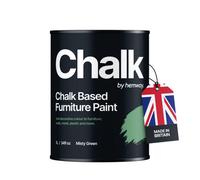 Hemway Chalk Based Furniture Paint Flat Matt Misty Green 1L Shabby Chic, Chalky Finish, Interior, Walls, Wood, Quick Dry
