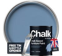 Hemway Chalk Based Furniture Paint Flat Matt Pacific Blue 1L Shabby Chic, Chalky Finish, Interior, Walls, Wood, Quick Dry