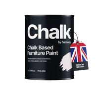 Hemway Chalk Based Furniture Paint Flat Matt Pink Mist 1L Shabby Chic, Chalky Finish, Interior, Walls, Wood, Quick Dry
