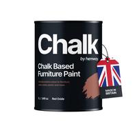 Hemway Chalk Based Furniture Paint Flat Matt Red Oxide 1L Shabby Chic, Chalky Finish, Interior, Walls, Wood, Quick Dry