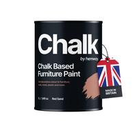 Hemway Chalk Based Furniture Paint Flat Matt Red Sand 1L Shabby Chic, Chalky Finish, Interior, Walls, Wood, Quick Dry