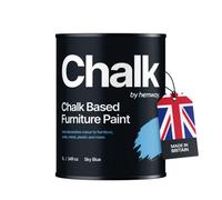 Hemway Chalk Based Furniture Paint Flat Matt Sky Blue 1L Shabby Chic, Chalky Finish, Interior, Walls, Wood, Quick Dry