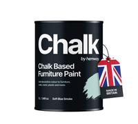 Hemway Chalk Based Furniture Paint Flat Matt Soft Blue Smoke 1L Shabby Chic, Chalky Finish, Interior, Walls, Wood, Quick Dry
