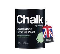 Hemway Chalk Based Furniture Paint Flat Matt Soft Green 1L Shabby Chic, Chalky Finish, Interior, Walls, Wood, Quick Dry