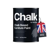 Hemway Chalk Based Furniture Paint Flat Matt Soft Navy Blue 1L Shabby Chic, Chalky Finish, Interior, Walls, Wood, Quick Dry