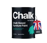 Hemway Chalk Based Furniture Paint Flat Matt Spearmint Blue 1L Shabby Chic, Chalky Finish, Interior, Walls, Wood, Quick Dry