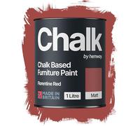 Hemway Chalk Based Furniture Paint, Florentine Red 1L, Matt Finish
