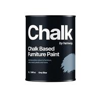 Hemway - Chalk Based Furniture Paint - Grey Blue 1 L | Chalky Matt Shabby Chic Finish for Interior & Exterior Home Decor | Quick Dry & All-in-one