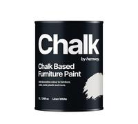 Smooth Chalky Finish Flat Matt Chalk Based Furniture Paint Hemway Linen White 1L