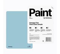 Hemway Chalk Based Furniture Paint Matt A5 Sample, Arctic Blue, Peel & Stick Swatch For Interior Walls Wood