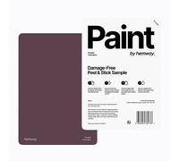 Hemway Chalk Based Furniture Paint Matt A5 Sample, Aubergine, Peel & Stick Swatch For Interior Walls Wood