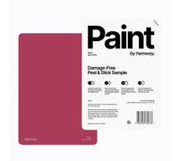 Hemway Chalk Based Furniture Paint Matt A5 Sample, Berry Pink, Peel & Stick Swatch For Interior Walls Wood