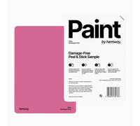 Hemway Chalk Based Furniture Paint Matt A5 Sample, Bubblegum Pink, Peel & Stick Swatch For Interior Walls Wood