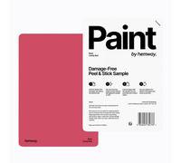 Hemway Chalk Based Furniture Paint Matt A5 Sample, Candy Red, Peel & Stick Swatch For Interior Walls Wood