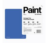 Hemway Chalk Based Furniture Paint Matt A5 Sample, Electric Blue, Peel & Stick Swatch For Interior Walls Wood