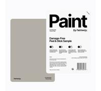 Hemway Chalk Based Furniture Paint Matt A5 Sample, French Grey, Peel & Stick Swatch For Interior Walls Wood