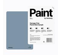 Hemway Chalk Based Furniture Paint Matt A5 Sample, Grey Blue, Peel & Stick Swatch For Interior Walls Wood
