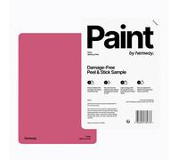 Hemway Chalk Based Furniture Paint Matt A5 Sample, Hibiscus Pink, Peel & Stick Swatch For Interior Walls Wood