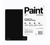 Hemway Chalk Based Furniture Paint Matt A5 Sample, Jet Black, Peel & Stick Swatch For Interior Walls Wood