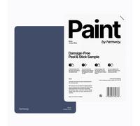 Hemway Chalk Based Furniture Paint Matt A5 Sample, Juniper Blue, Peel & Stick Swatch For Interior Walls Wood