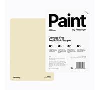 Hemway Chalk Based Furniture Paint Matt A5 Sample, Lemon Sorbet, Peel & Stick Swatch For Interior Walls Wood