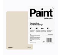 Hemway Chalk Based Furniture Paint Matt A5 Sample, Light Cream, Peel & Stick Swatch For Interior Walls Wood