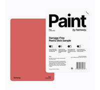 Hemway Chalk Based Furniture Paint Matt A5 Sample, Lobster Red, Peel & Stick Swatch For Interior Walls Wood