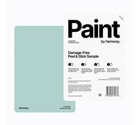 Hemway Chalk Based Furniture Paint Matt A5 Sample, Soft Blue Smoke, Peel & Stick Swatch For Interior Walls Wood