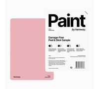 Hemway Chalk Based Furniture Paint Matt A5 Sample, Sunset Pink, Peel & Stick Swatch For Interior Walls Wood