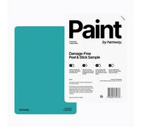 Hemway Chalk Based Furniture Paint Matt A5 Sample, Tropical Blue, Peel & Stick Swatch For Interior Walls Wood