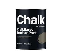 Smooth Chalky Finish Flat Matt Chalk Based Furniture Paint (Greens) Hemway Military Green 1L