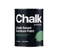 Hemway - Chalk Based Furniture Paint - Misty Green 1 L | Chalky Matt Shabby Chic Finish for Interior & Exterior Home Decor | Quick Dry & All-in-one
