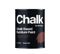Hemway - Chalk Based Furniture Paint - Mulberry Red 1 L | Chalky Matt Shabby Chic Finish for Interior & Exterior Home Decor | Quick Dry & All-in-one