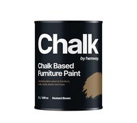 Hemway - Chalk Based Furniture Paint - Mustard Brown 1 L | Chalky Matt Shabby Chic Finish For Interior & Exterior Home Decor | Quick Dry & All-in-one